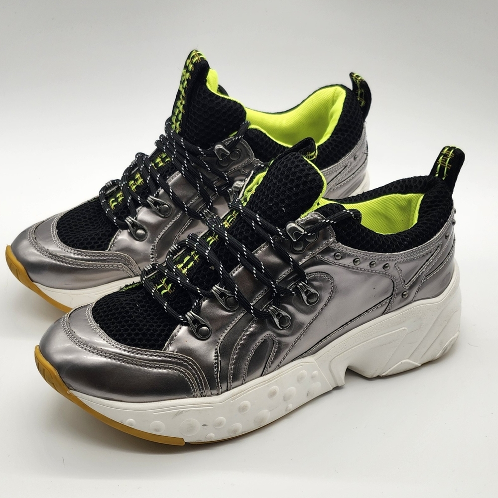 DKNY Chunky Silver/Black Sneakers